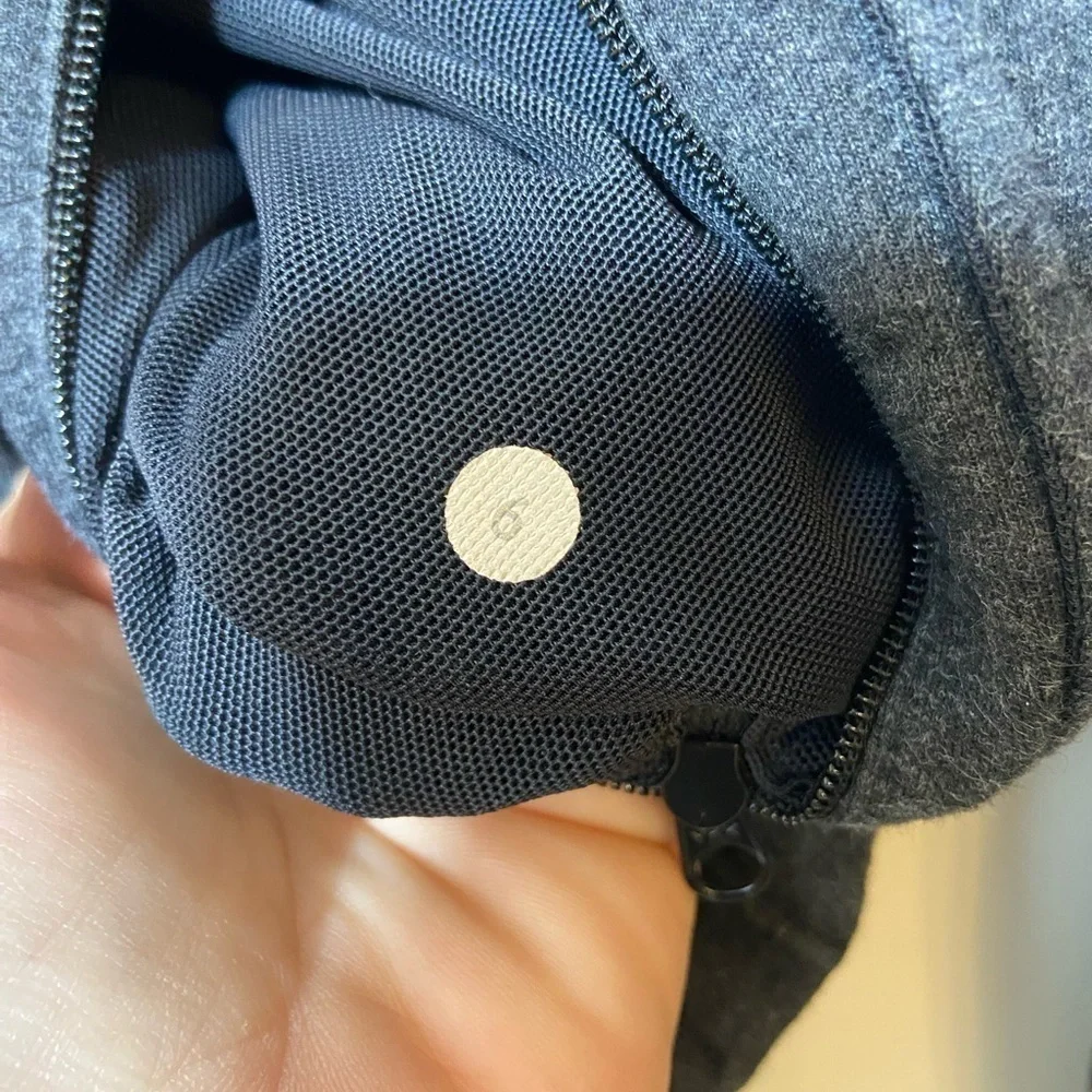 Lululemon Gray Heather Zipfront Sweatshirt Jacket Sz 6